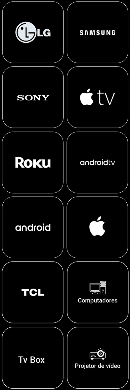 Dispositivos e plataformas disponíveis